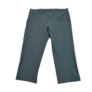 Patagonia Pants Womens 10 Green Cropped Hiking Stretch Zip Pockets Straight Leg